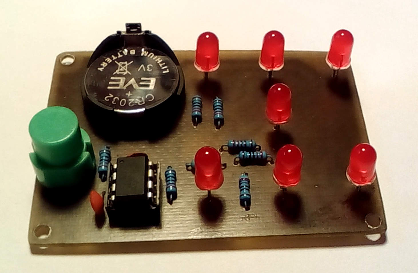 Tefa's electronics | ATtiny13 based electronic dice