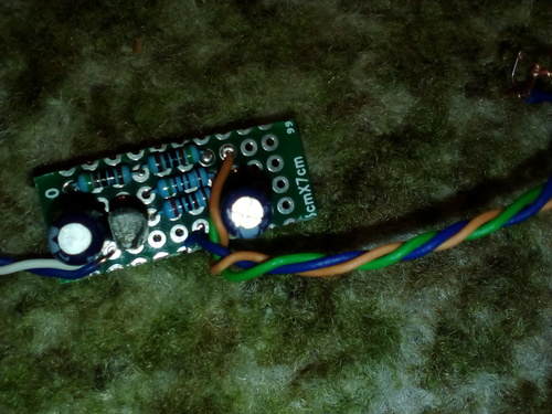 Preamp (on a piece of protoboard)