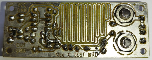 Bottom side of the PCB