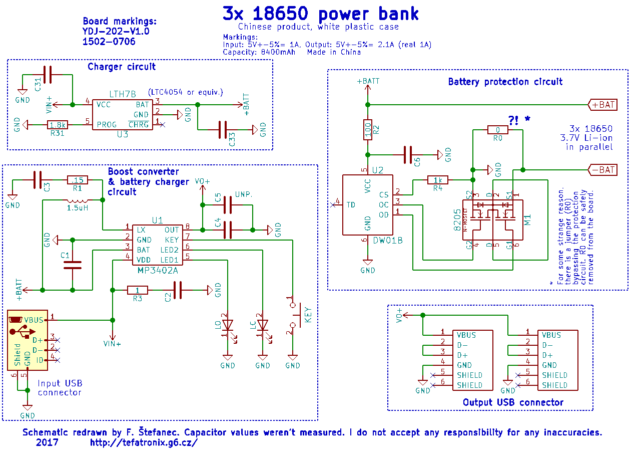Reverse engineered circuit diagram